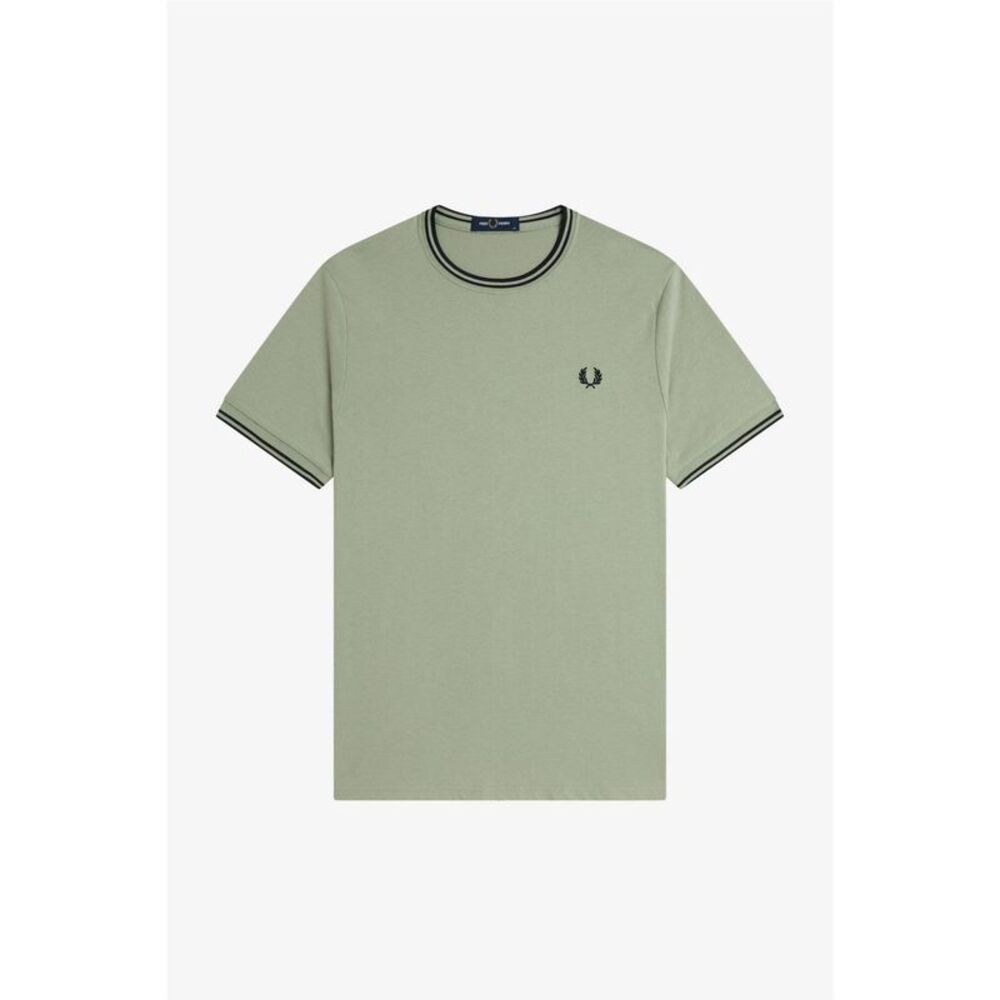Fred Perry Mens Tipped T-Shirt / Seagrass